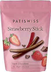 Patiswiss Bitter ve Çilek Çubuklu Çikolata 80 gr