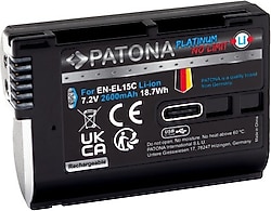 Patona 1363 Platinum Nikon EN-EL15C Fotoğraf Makinesi Bataryası