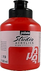 Pebeo Studio 500 ml 19 Transparent Vermilion Akrilik Boya