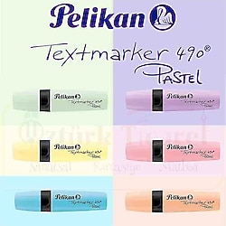 Pelikan 490 Pastel 6'lı Fosforlu Kalem Seti