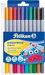 Pelikan Colorella Twin Çift Taraflı 10'lu Keçeli Kalem