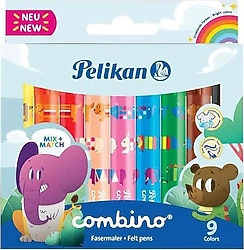 Pelikan Combino Süper Jumbo 9'lu Keçeli Kalem