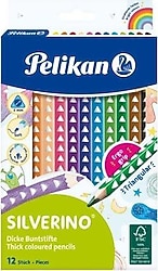 Pelikan Silverino 12'li Jumbo Üçgen Kuru Boya