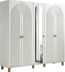 Pema Home Elegance Aynalı 2 Çekmeceli 5 Kapaklı Gardırop