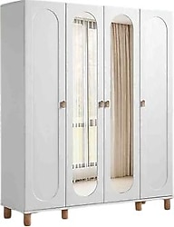 Pema Home Masal Aynalı 2 Çekmeceli 4 Kapaklı Gardırop
