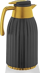 Penguen PNG-7004 Siyah-Gold 1.5 lt Oluklu Cam Termos