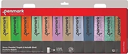 Penmark 3 Neon + 3 Pastel + 3 Tropik + 3 Simli 12'li Fosforlu Kalem