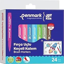 Penmark Süper Yıkanabilir 24'lü Fırça Uçlu Keçeli Kalem Seti