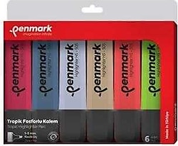 Penmark Tropik 6'lı Fosforlu Kalem Seti