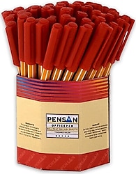 Pensan 1010 Ofispen 60'lı Kutu Tükenmez Kalem Kırmızı