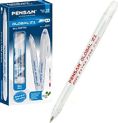 Pensan 2221 Global 0.5 mm 12'li Kırmızı Tükenmez Kalem