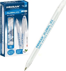 Pensan 2221 Global 0.5 mm 12'li Mavi Tükenmez Kalem