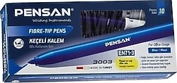 Pensan 3003 10'lu Mavi Keçeli Kalem
