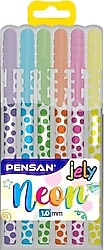 Pensan Jely Neon 1.0 mm 6'lı Jel Kalem