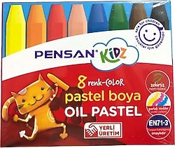 Pensan Kidz 8'li Yağlı Pastel Boya