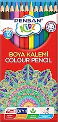 Pensan Kidz Tam Boy 12'li Kuru Boya Seti