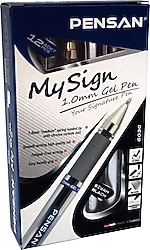 Pensan My Sign 1.0 mm 12'li Siyah Jel Roller Kalem