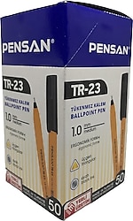 Pensan TR-23 Üçgen Gövde 1.0 mm 50'li Kutu Tükenmez Kalem