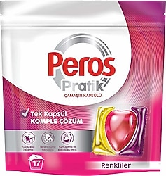 Peros Pratik Renkliler için Kapsül Çamaşır Deterjanı 17'li