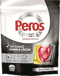 Peros Pratik Siyahlar için Kapsül Çamaşır Deterjanı 26'lı
