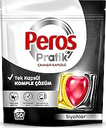 Peros Pratik Siyahlar için Kapsül Çamaşır Deterjanı 50'li