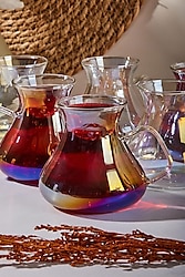Perotti Ehl-i Keyf Luster 6'lı Çay Bardağı