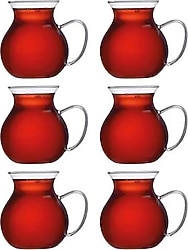 Perotti Keyfi Ala 15528 200 ml 6'lı Borosilikat Kulplu Çay Bardağı