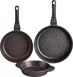 Perotti ProGranito 20-24-28 cm 3'lü Döküm Sahan Tava Seti
