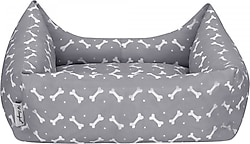 Pet Comfort Small Uniform Bone Gri-Beyaz Kedi Yatağı
