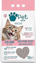 Pet Love Bebek Pudrası Kokulu 10 lt Bentonit Kedi Kumu