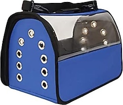 Pet Pretty Flybag Şeffaf Büyük Boy Mavi Kedi Köpek Taşıma Çantası