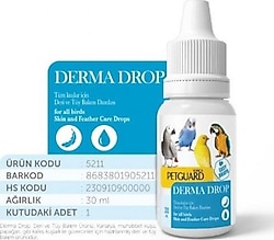 Petguard Kuş 30 ml Vit Derma Support