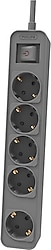 Philips CHP2154G/62 5'li 1.5 m Anahtarlı Gri Grup Priz
