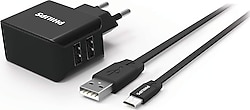 Philips DLP2502M Micro USB Kablolu Ev Şarj Cihazı