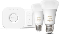 Philips Hue 1100 75 W E27 2'li Akıllı LED Ampul + Dimmer Anahtar + Bridge Başlangıç Seti