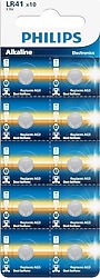 Philips LR41 1.5V 10'lu Alkalin Düğme Pil