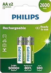 Philips R6B2A260/10 2600 mAh 2'li Şarjlı AA Kalem Pil