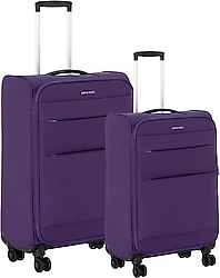 Pierre Cardin 04PC6000 Kumaş Kabin + Orta Boy Mor 2'li Valiz Seti
