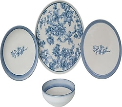 Pierre Cardin Isla Blue Porselen 24 Parça 6 Kişilik Yemek Takımı