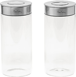 Pierre Cardin Neo Silver 23 cm 2'li Cam Kavanoz Seti