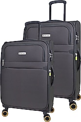 Pierre Cardin 04PC6000 Kumaş Orta + Büyük Boy 2'li Valiz Seti