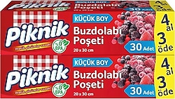 Piknik Küçük Boy Buzdolabı Poşeti 4x30'lu