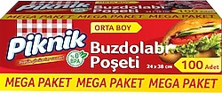 Piknik Mega Orta Boy Buzdolabı Poşeti 100'lü