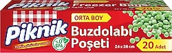 Piknik Orta Boy Buzdolabı Poşeti 20'li