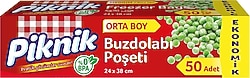 Piknik Orta Boy Buzdolabı Poşeti 50'li