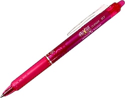 Pilot Frixion Clicker 0.7 mm Pembe Roller Kalem
