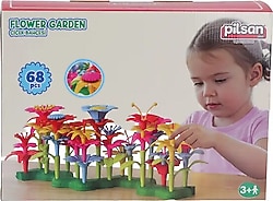 Pilsan 03-724 Çiçek Bahçesi 68 Parça Blok Oyuncak