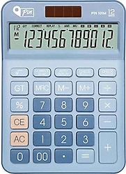 Pin 101M 12 Haneli Mavi Masaütsü Hesap Makinesi
