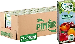 Pınar Akdeniz Karışık Meyve Suyu 200 ml 27'li
