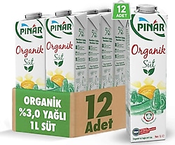 Pınar Organik Süt 1 lt 12'li